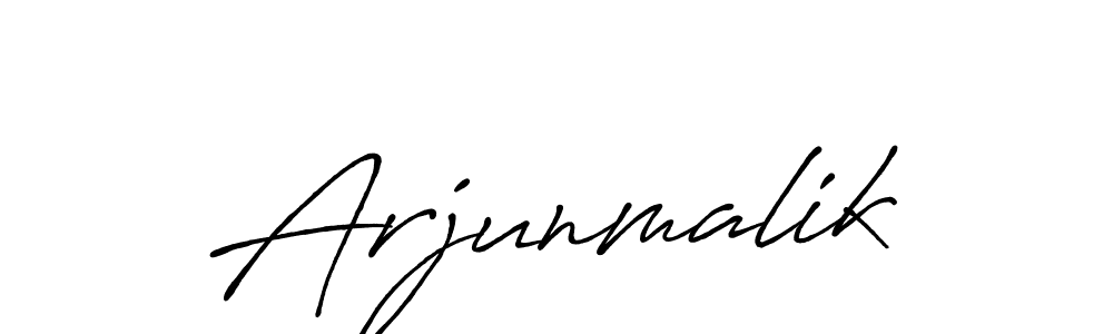 How to make Arjunmalik name signature. Use Antro_Vectra_Bolder style for creating short signs online. This is the latest handwritten sign. Arjunmalik signature style 7 images and pictures png