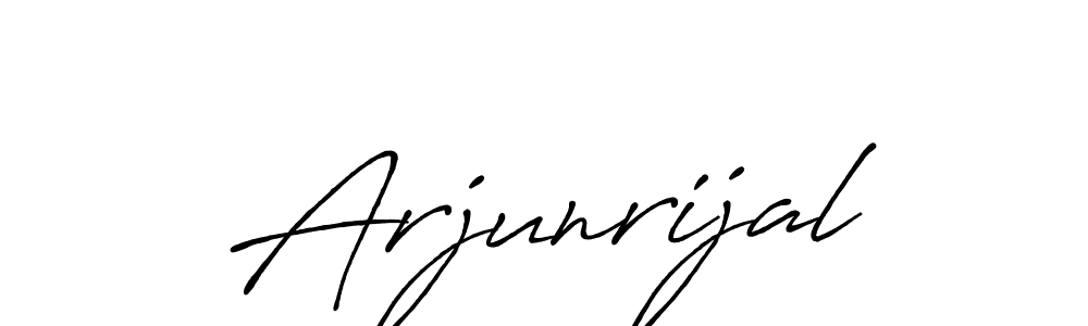 Design your own signature with our free online signature maker. With this signature software, you can create a handwritten (Antro_Vectra_Bolder) signature for name Arjunrijal. Arjunrijal signature style 7 images and pictures png