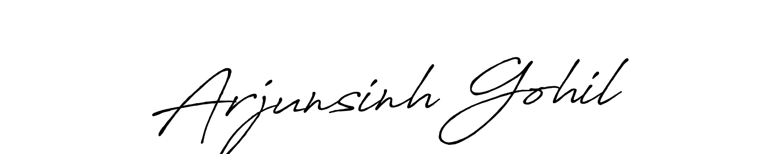 The best way (Antro_Vectra_Bolder) to make a short signature is to pick only two or three words in your name. The name Arjunsinh Gohil include a total of six letters. For converting this name. Arjunsinh Gohil signature style 7 images and pictures png