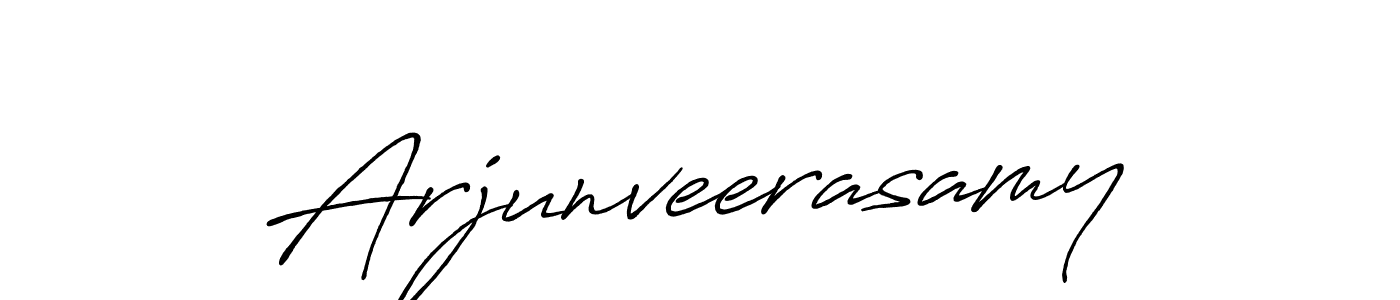 Create a beautiful signature design for name Arjunveerasamy. With this signature (Antro_Vectra_Bolder) fonts, you can make a handwritten signature for free. Arjunveerasamy signature style 7 images and pictures png