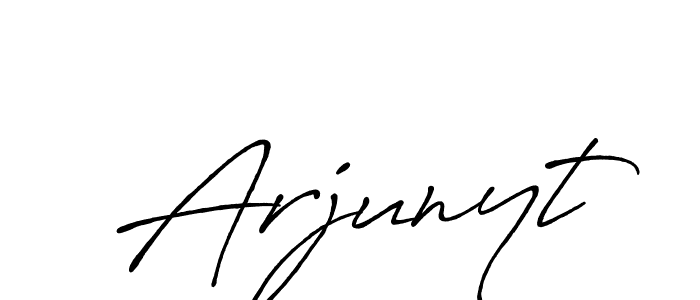 How to make Arjunyt name signature. Use Antro_Vectra_Bolder style for creating short signs online. This is the latest handwritten sign. Arjunyt signature style 7 images and pictures png
