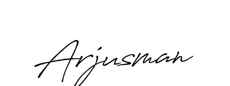 Design your own signature with our free online signature maker. With this signature software, you can create a handwritten (Antro_Vectra_Bolder) signature for name Arjusman. Arjusman signature style 7 images and pictures png