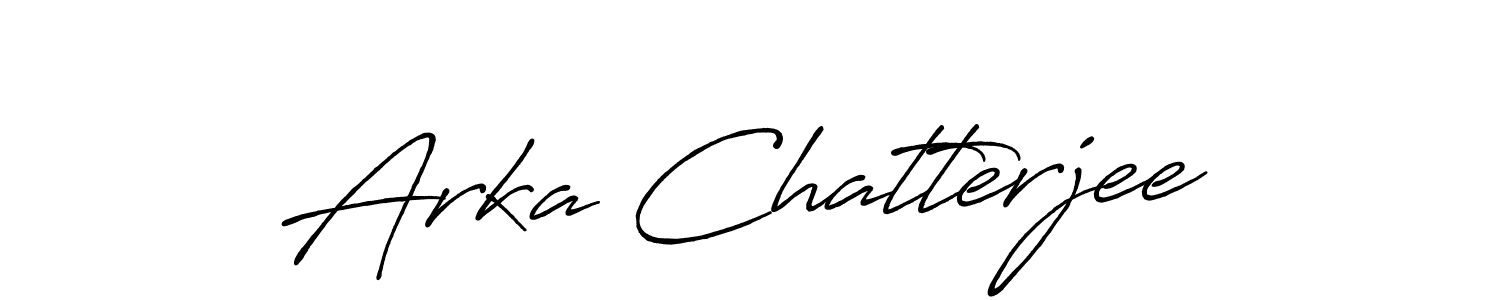 Design your own signature with our free online signature maker. With this signature software, you can create a handwritten (Antro_Vectra_Bolder) signature for name Arka Chatterjee. Arka Chatterjee signature style 7 images and pictures png