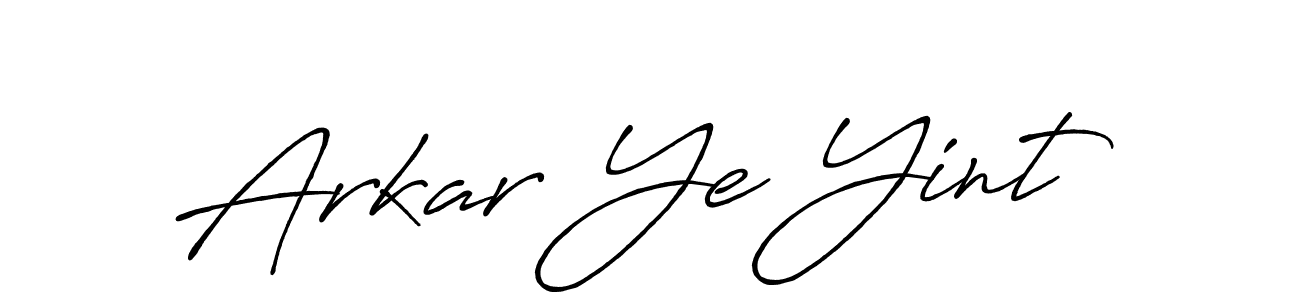 How to Draw Arkar Ye Yint signature style? Antro_Vectra_Bolder is a latest design signature styles for name Arkar Ye Yint. Arkar Ye Yint signature style 7 images and pictures png