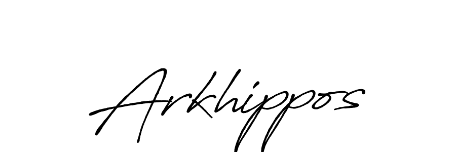 Make a beautiful signature design for name Arkhippos. With this signature (Antro_Vectra_Bolder) style, you can create a handwritten signature for free. Arkhippos signature style 7 images and pictures png