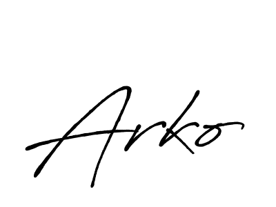 Also You can easily find your signature by using the search form. We will create Arko name handwritten signature images for you free of cost using Antro_Vectra_Bolder sign style. Arko signature style 7 images and pictures png