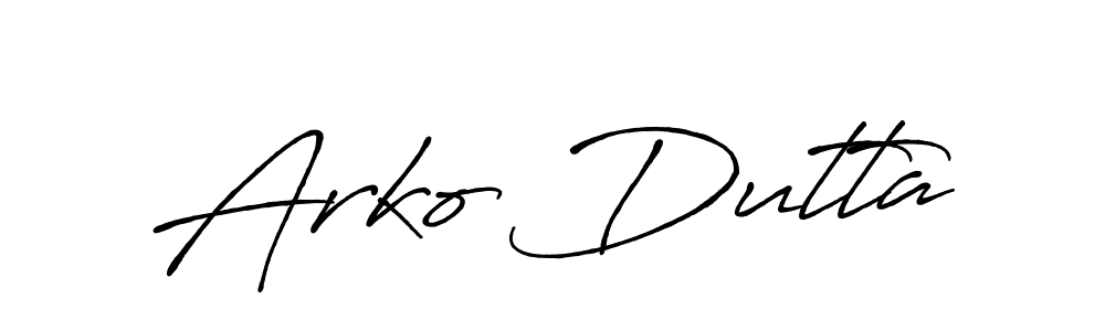 Arko Dutta stylish signature style. Best Handwritten Sign (Antro_Vectra_Bolder) for my name. Handwritten Signature Collection Ideas for my name Arko Dutta. Arko Dutta signature style 7 images and pictures png