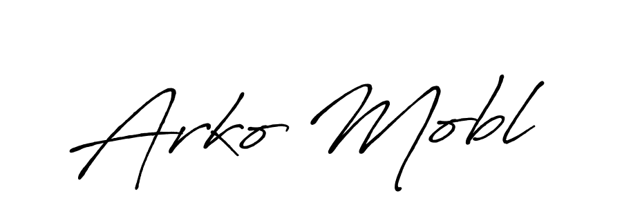 Create a beautiful signature design for name Arko Mobl. With this signature (Antro_Vectra_Bolder) fonts, you can make a handwritten signature for free. Arko Mobl signature style 7 images and pictures png