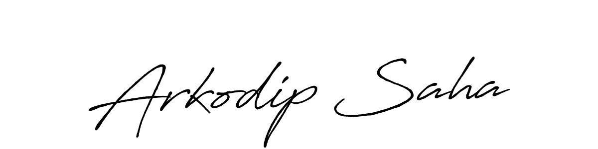 Create a beautiful signature design for name Arkodip Saha. With this signature (Antro_Vectra_Bolder) fonts, you can make a handwritten signature for free. Arkodip Saha signature style 7 images and pictures png