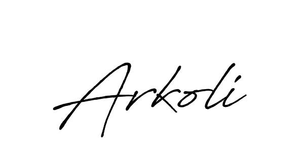 How to make Arkoli name signature. Use Antro_Vectra_Bolder style for creating short signs online. This is the latest handwritten sign. Arkoli signature style 7 images and pictures png