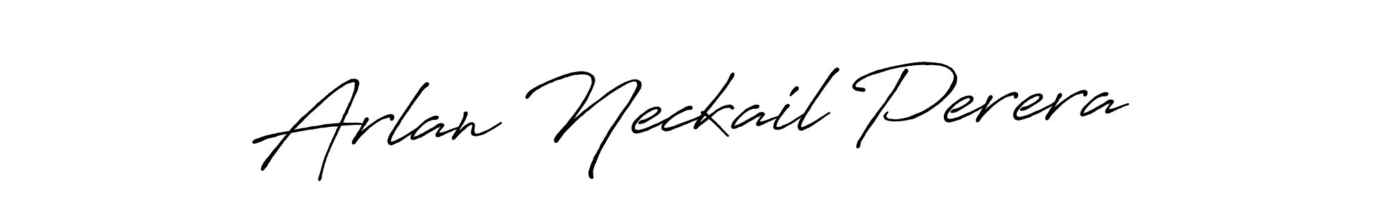 It looks lik you need a new signature style for name Arlan Neckail Perera. Design unique handwritten (Antro_Vectra_Bolder) signature with our free signature maker in just a few clicks. Arlan Neckail Perera signature style 7 images and pictures png