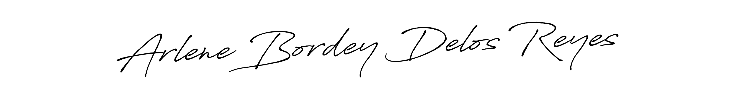Make a beautiful signature design for name Arlene Bordey Delos Reyes. With this signature (Antro_Vectra_Bolder) style, you can create a handwritten signature for free. Arlene Bordey Delos Reyes signature style 7 images and pictures png