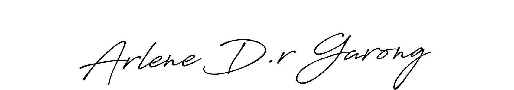 Create a beautiful signature design for name Arlene D.r Garong. With this signature (Antro_Vectra_Bolder) fonts, you can make a handwritten signature for free. Arlene D.r Garong signature style 7 images and pictures png