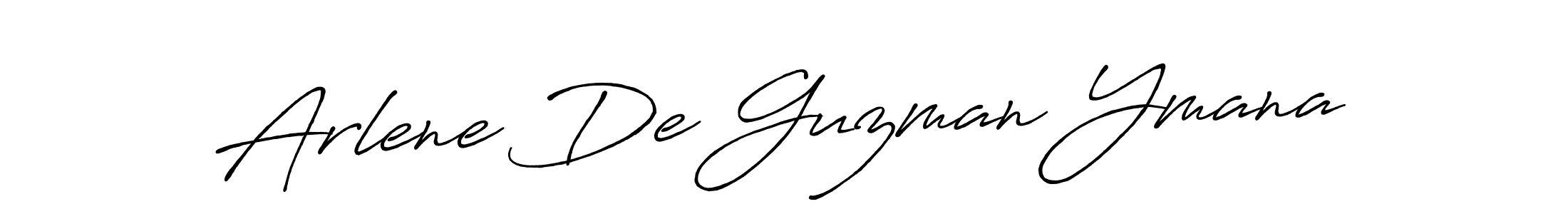 Create a beautiful signature design for name Arlene De Guzman Ymana. With this signature (Antro_Vectra_Bolder) fonts, you can make a handwritten signature for free. Arlene De Guzman Ymana signature style 7 images and pictures png