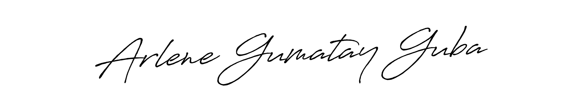 How to make Arlene Gumatay Guba signature? Antro_Vectra_Bolder is a professional autograph style. Create handwritten signature for Arlene Gumatay Guba name. Arlene Gumatay Guba signature style 7 images and pictures png