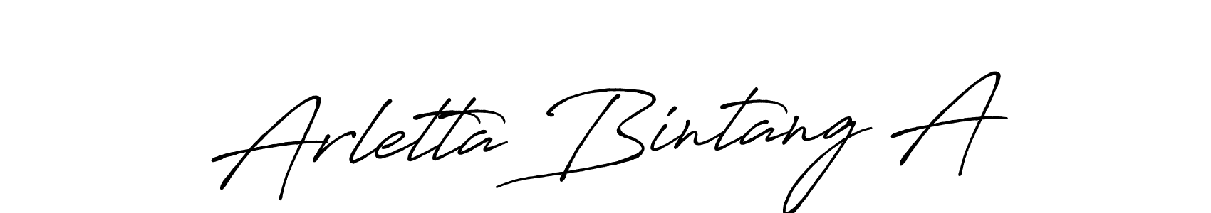 if you are searching for the best signature style for your name Arletta Bintang A. so please give up your signature search. here we have designed multiple signature styles  using Antro_Vectra_Bolder. Arletta Bintang A signature style 7 images and pictures png