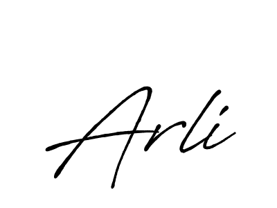 How to make Arli name signature. Use Antro_Vectra_Bolder style for creating short signs online. This is the latest handwritten sign. Arli signature style 7 images and pictures png