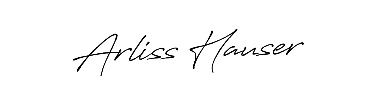 Make a beautiful signature design for name Arliss Hauser. With this signature (Antro_Vectra_Bolder) style, you can create a handwritten signature for free. Arliss Hauser signature style 7 images and pictures png