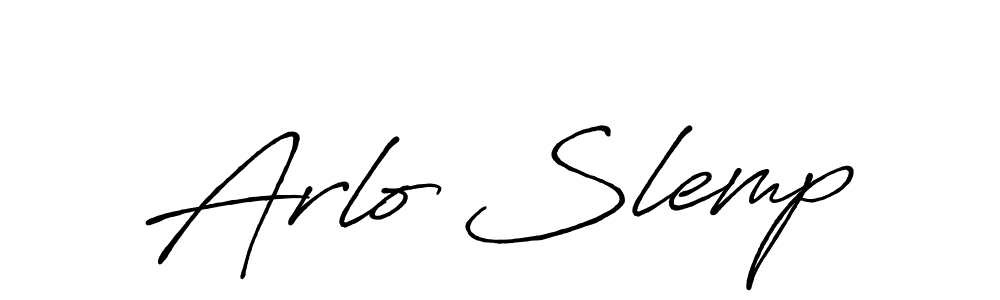 How to make Arlo Slemp name signature. Use Antro_Vectra_Bolder style for creating short signs online. This is the latest handwritten sign. Arlo Slemp signature style 7 images and pictures png