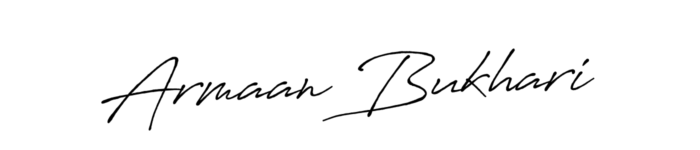 Armaan Bukhari stylish signature style. Best Handwritten Sign (Antro_Vectra_Bolder) for my name. Handwritten Signature Collection Ideas for my name Armaan Bukhari. Armaan Bukhari signature style 7 images and pictures png
