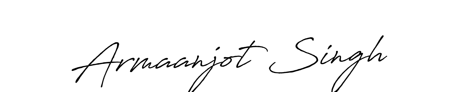 How to make Armaanjot Singh name signature. Use Antro_Vectra_Bolder style for creating short signs online. This is the latest handwritten sign. Armaanjot Singh signature style 7 images and pictures png