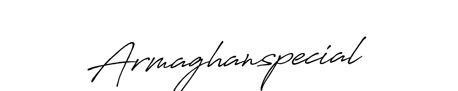 Make a beautiful signature design for name Armaghanspecial. With this signature (Antro_Vectra_Bolder) style, you can create a handwritten signature for free. Armaghanspecial signature style 7 images and pictures png