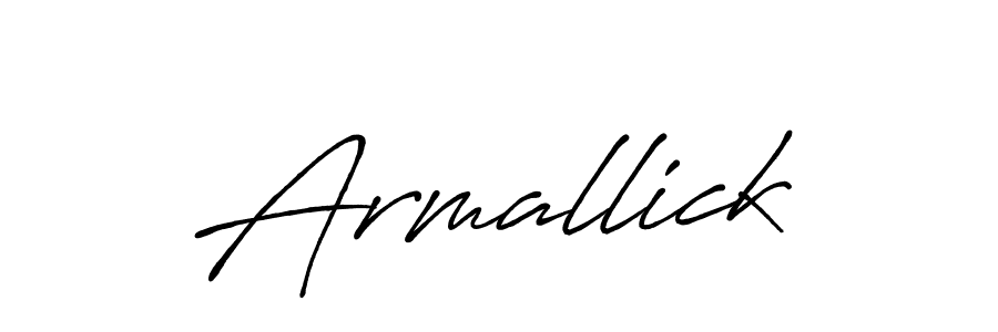 Use a signature maker to create a handwritten signature online. With this signature software, you can design (Antro_Vectra_Bolder) your own signature for name Armallick. Armallick signature style 7 images and pictures png