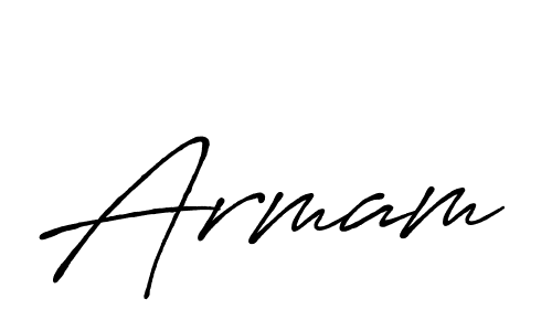 Create a beautiful signature design for name Armam. With this signature (Antro_Vectra_Bolder) fonts, you can make a handwritten signature for free. Armam signature style 7 images and pictures png