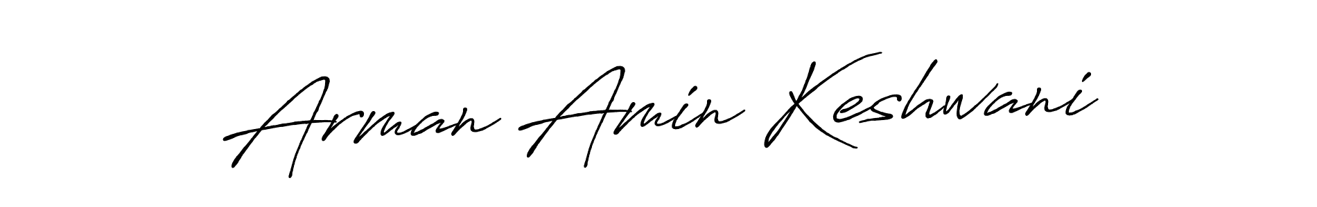 Use a signature maker to create a handwritten signature online. With this signature software, you can design (Antro_Vectra_Bolder) your own signature for name Arman Amin Keshwani. Arman Amin Keshwani signature style 7 images and pictures png