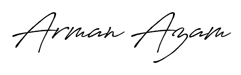 Personalize your online presence with Arman Azam signature rendered in elegant Antro_Vectra_Bolder font. Great for website footers and blogs. Arman Azam signature style 7 images and pictures png