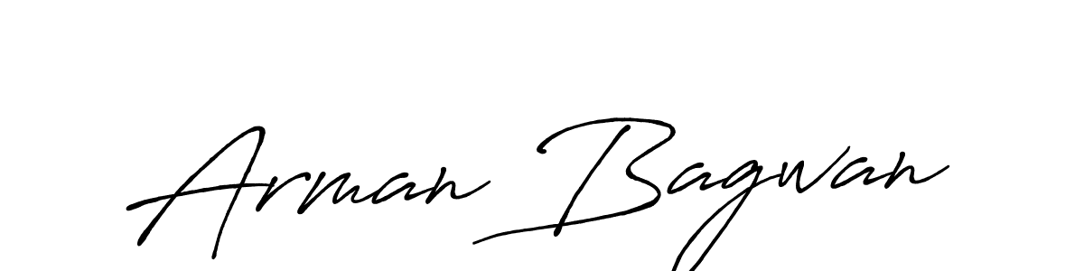 Create a beautiful signature design for name Arman Bagwan. With this signature (Antro_Vectra_Bolder) fonts, you can make a handwritten signature for free. Arman Bagwan signature style 7 images and pictures png