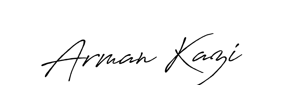 Also we have Arman Kazi name is the best signature style. Create professional handwritten signature collection using Antro_Vectra_Bolder autograph style. Arman Kazi signature style 7 images and pictures png