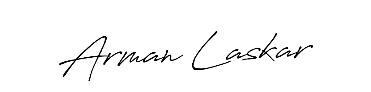 Also You can easily find your signature by using the search form. We will create Arman Laskar name handwritten signature images for you free of cost using Antro_Vectra_Bolder sign style. Arman Laskar signature style 7 images and pictures png