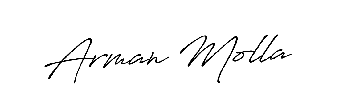 How to make Arman Molla signature? Antro_Vectra_Bolder is a professional autograph style. Create handwritten signature for Arman Molla name. Arman Molla signature style 7 images and pictures png