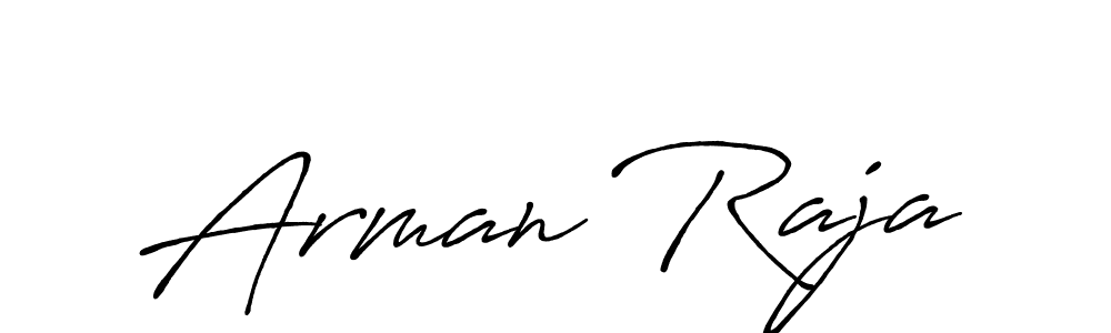 How to make Arman Raja name signature. Use Antro_Vectra_Bolder style for creating short signs online. This is the latest handwritten sign. Arman Raja signature style 7 images and pictures png