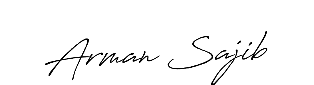 Antro_Vectra_Bolder is a professional signature style that is perfect for those who want to add a touch of class to their signature. It is also a great choice for those who want to make their signature more unique. Get Arman Sajib name to fancy signature for free. Arman Sajib signature style 7 images and pictures png