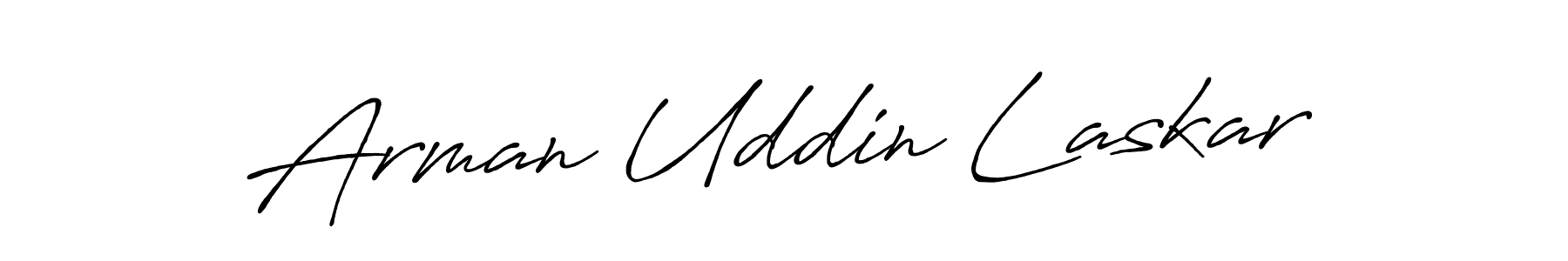 Design your own signature with our free online signature maker. With this signature software, you can create a handwritten (Antro_Vectra_Bolder) signature for name Arman Uddin Laskar. Arman Uddin Laskar signature style 7 images and pictures png