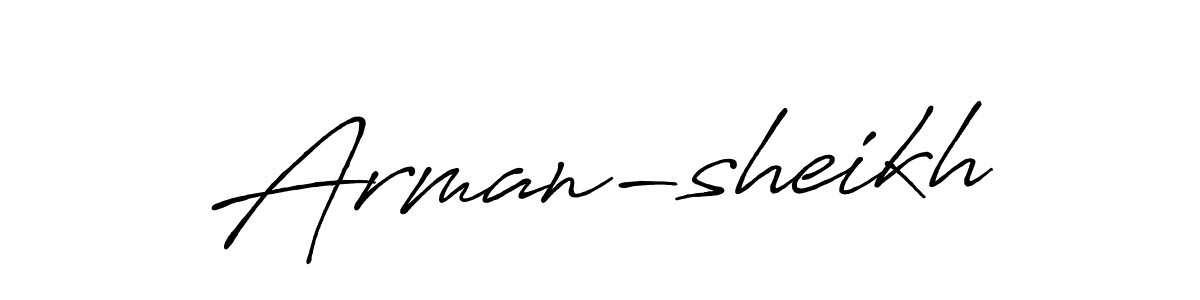 How to make Arman-sheikh name signature. Use Antro_Vectra_Bolder style for creating short signs online. This is the latest handwritten sign. Arman-sheikh signature style 7 images and pictures png