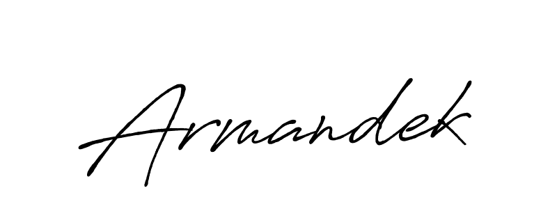 How to make Armandek name signature. Use Antro_Vectra_Bolder style for creating short signs online. This is the latest handwritten sign. Armandek signature style 7 images and pictures png