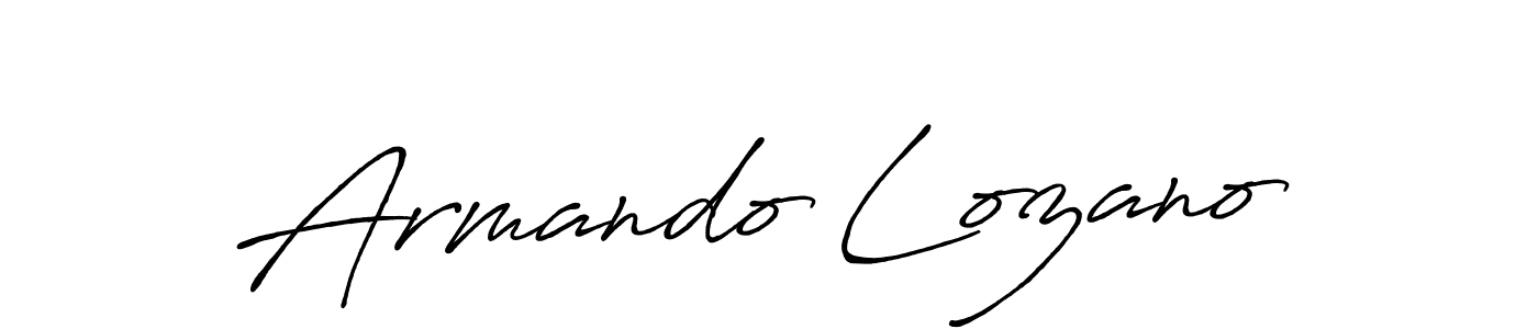 Make a beautiful signature design for name Armando Lozano. With this signature (Antro_Vectra_Bolder) style, you can create a handwritten signature for free. Armando Lozano signature style 7 images and pictures png