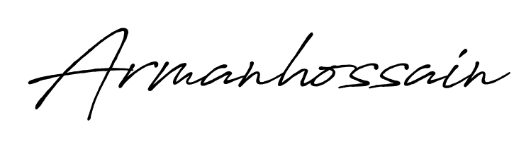 Make a beautiful signature design for name Armanhossain. With this signature (Antro_Vectra_Bolder) style, you can create a handwritten signature for free. Armanhossain signature style 7 images and pictures png
