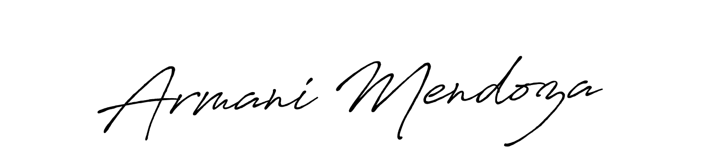 Armani Mendoza stylish signature style. Best Handwritten Sign (Antro_Vectra_Bolder) for my name. Handwritten Signature Collection Ideas for my name Armani Mendoza. Armani Mendoza signature style 7 images and pictures png