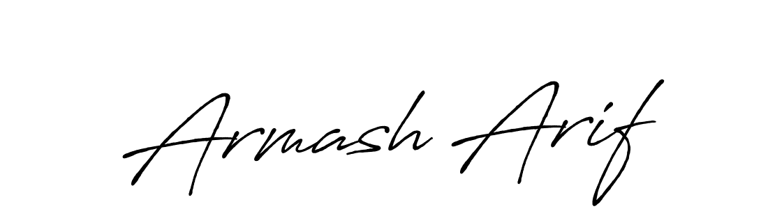 Design your own signature with our free online signature maker. With this signature software, you can create a handwritten (Antro_Vectra_Bolder) signature for name Armash Arif. Armash Arif signature style 7 images and pictures png