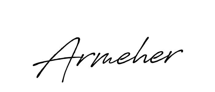 You should practise on your own different ways (Antro_Vectra_Bolder) to write your name (Armeher) in signature. don't let someone else do it for you. Armeher signature style 7 images and pictures png