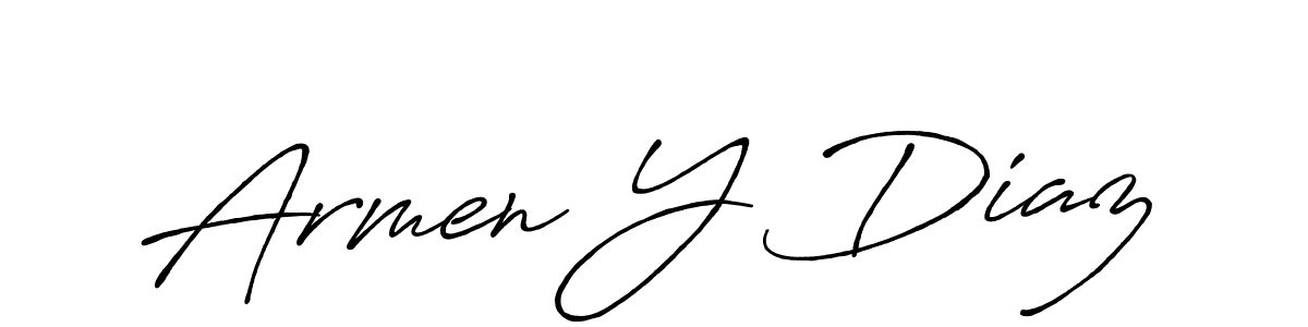 It looks lik you need a new signature style for name Armen Y Diaz. Design unique handwritten (Antro_Vectra_Bolder) signature with our free signature maker in just a few clicks. Armen Y Diaz signature style 7 images and pictures png