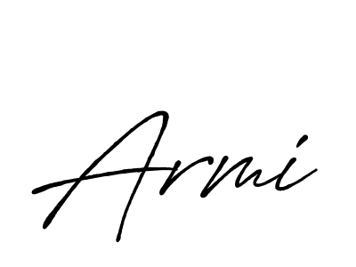 You should practise on your own different ways (Antro_Vectra_Bolder) to write your name (Armi) in signature. don't let someone else do it for you. Armi signature style 7 images and pictures png