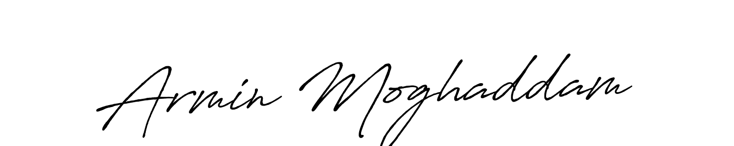 How to make Armin Moghaddam name signature. Use Antro_Vectra_Bolder style for creating short signs online. This is the latest handwritten sign. Armin Moghaddam signature style 7 images and pictures png