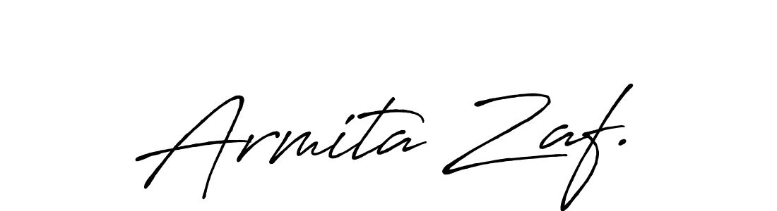 Create a beautiful signature design for name Armita Zaf.. With this signature (Antro_Vectra_Bolder) fonts, you can make a handwritten signature for free. Armita Zaf. signature style 7 images and pictures png