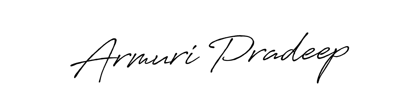 Design your own signature with our free online signature maker. With this signature software, you can create a handwritten (Antro_Vectra_Bolder) signature for name Armuri Pradeep. Armuri Pradeep signature style 7 images and pictures png
