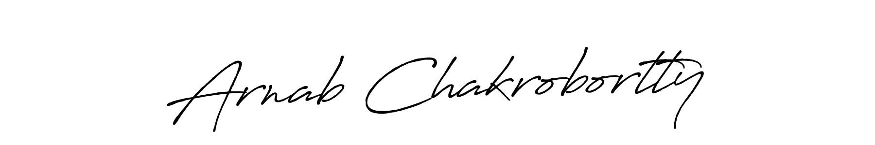 Create a beautiful signature design for name Arnab Chakrobortty. With this signature (Antro_Vectra_Bolder) fonts, you can make a handwritten signature for free. Arnab Chakrobortty signature style 7 images and pictures png